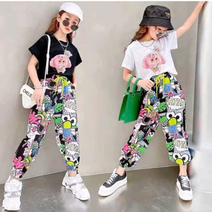 4-14 TUỔI Bộ croptop BABY THREE quần bom áo cộc tay cho bé gái hot hít M16