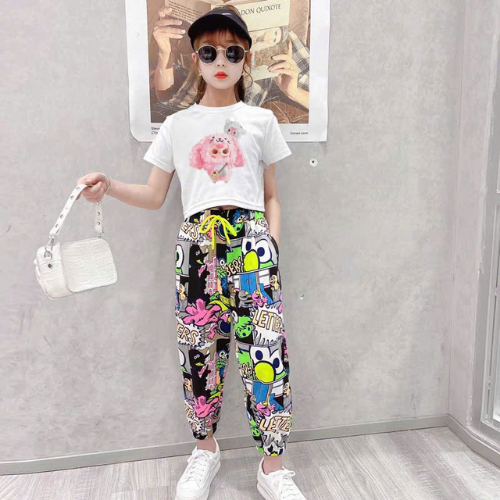 4-14 TUỔI Bộ croptop BABY THREE quần bom áo cộc tay cho bé gái hot hít M16