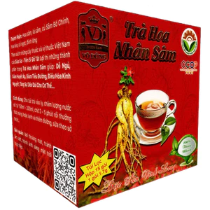 Trà Hoa Nhân Sâm Bố Chính - Võ Dũng (Đặc Sản Vĩnh Long, Hộp 15 túi lọc, mỗi túi 1,7g) - Trà túi lọc
