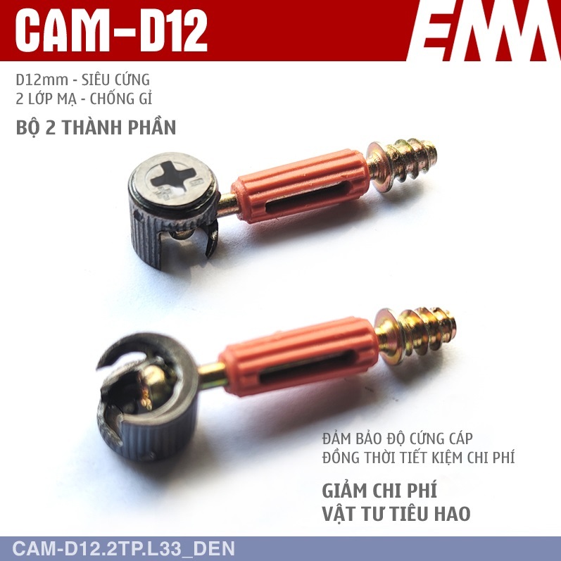 LẺ - Ốc cam D12 - Ốc cam D15 - Liên kết thông dụng ngành mộc D12 -1- EMA