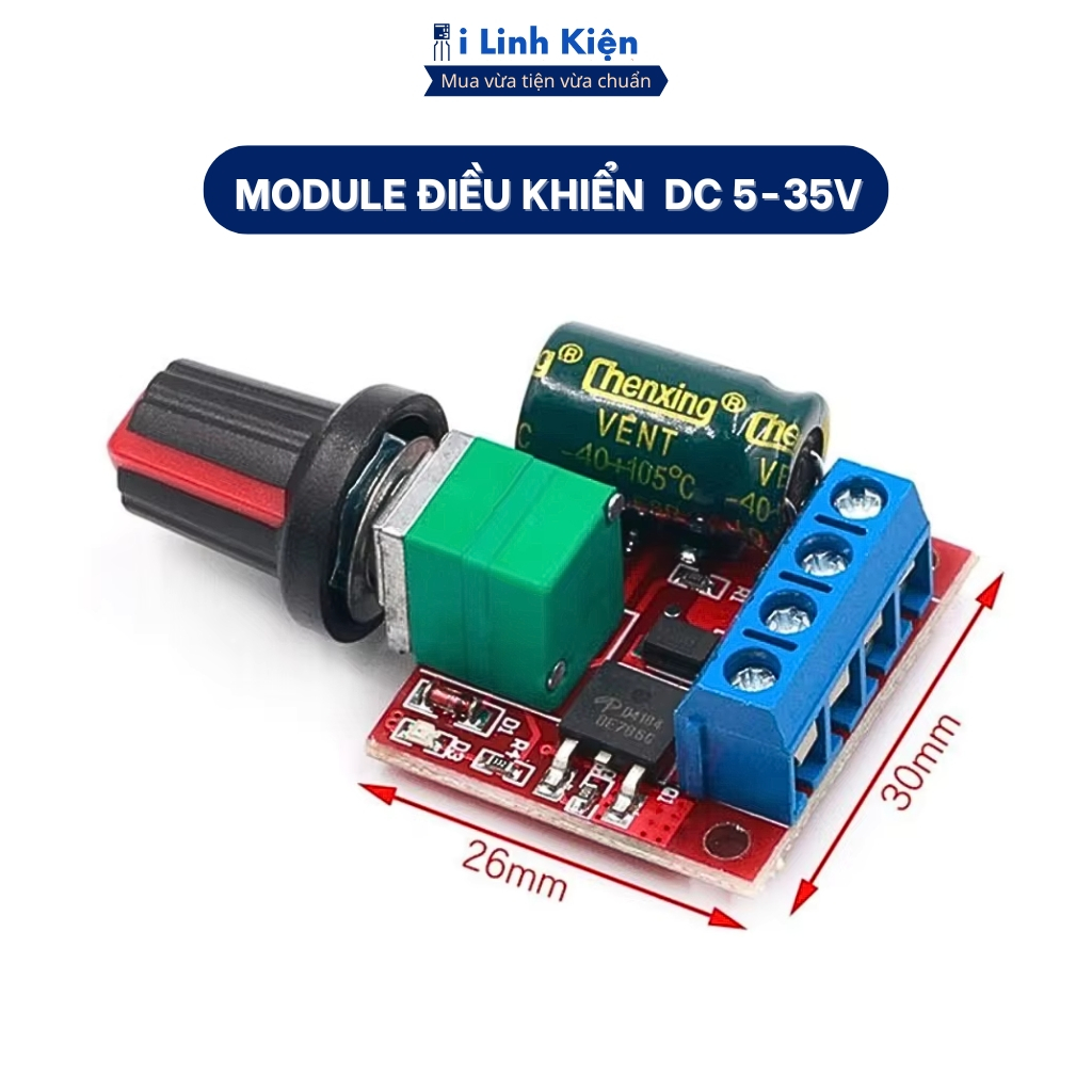 Bộ điều chỉnh tốc độ động cơ DC 5V-35V PWM ILinhkien