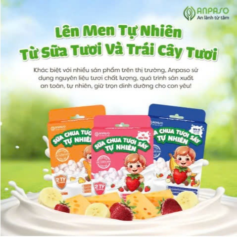 Sữa chua khô anpaso Bổ Sung 2 Tỷ Lợi Khuẩn Cho Bé Ăn Dặm