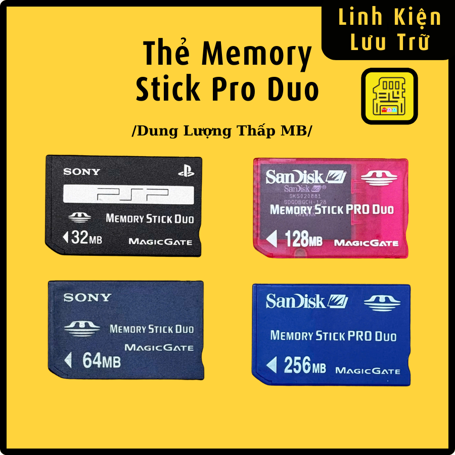 Thẻ Nhớ Memory Stick PRO DUO (loại dung lượng thấp) Chính Hãng Dùng Cho ...