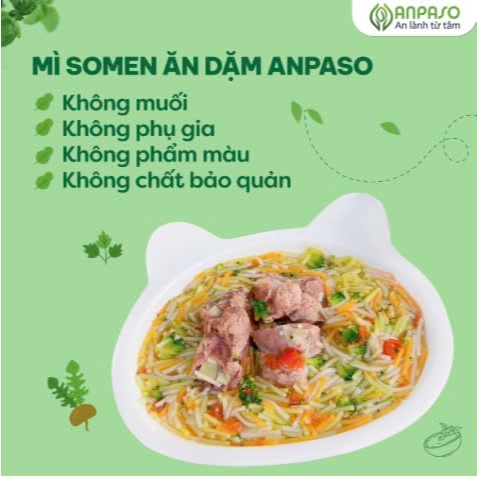 Mì Somen Cho Bé Ăn Dặm Anpaso Vị Rau Củ, Cải Bó Xôi, Củ Cải Đỏ Và Củ Dền, Bí Đỏ 100g
