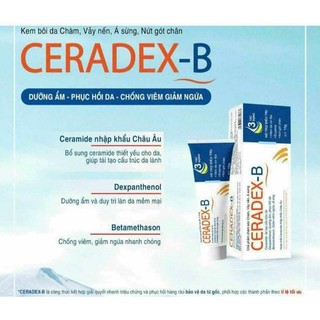 Kem bôi da Chàm, Vảy nến ,Á sừng,Nứt gót chân Ceradex-B giúp c.hống v.iêm, dưỡng ẩm và duy trì làm da mềm mại,giảm ngứa