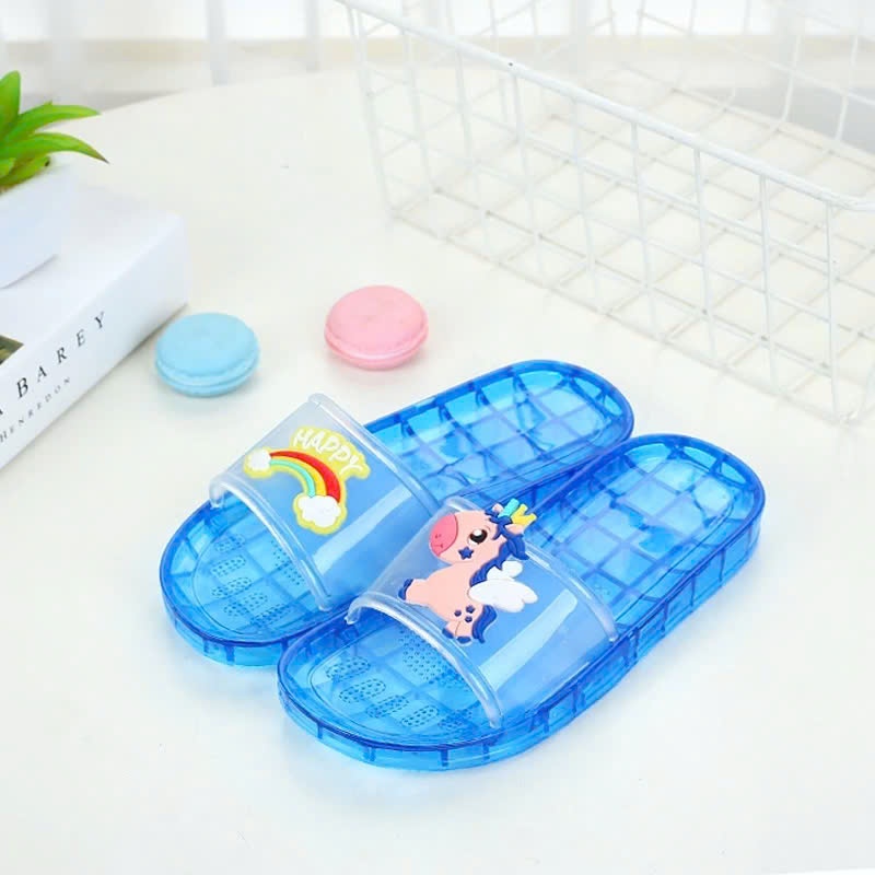 PHOM NHỎ TĂNG 2 SIZE Dép Đi Mưa Cho Bé Trai Bé Gái Đế Trong Êm Chân hình ngựa kỳ lân siêu dễ thương