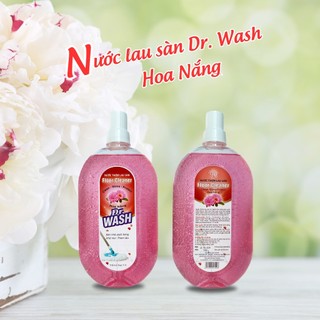Combo 2 chai nước lau sàn DR.Wash 1L hương Hoa Nắng khử mùi làm thơm nhà chống trượt  - SPCa000038