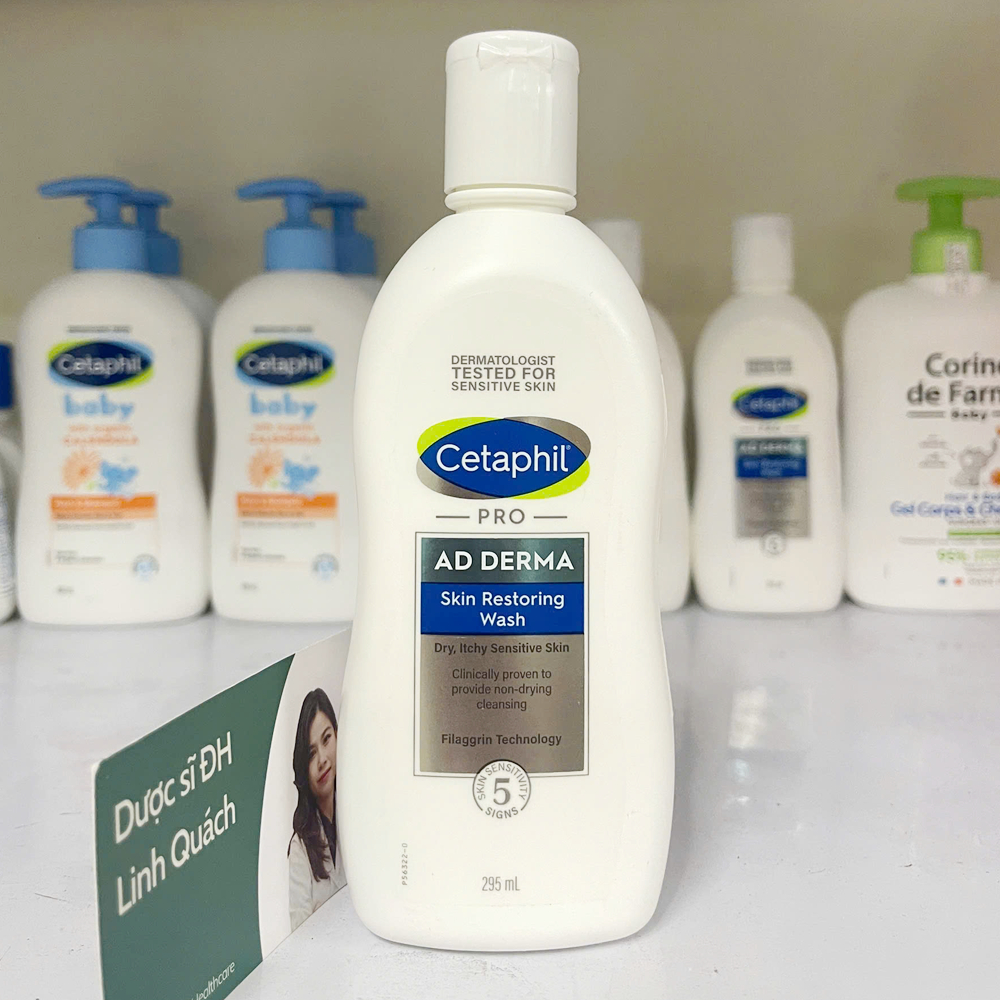 Sữa tắm Cetaphil dành cho da cơ địa, khô - Cetaphil Pro AD Derma Skin ...