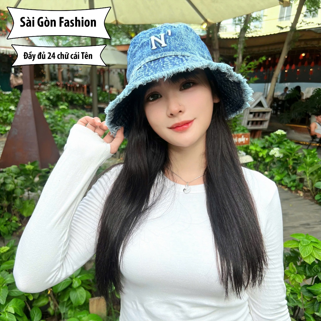 Mũ bucket vành cụp ❤️ Nón tai bèo thêu PromissYou chất nhung tăm cao cấp form unisex nam nữ N22