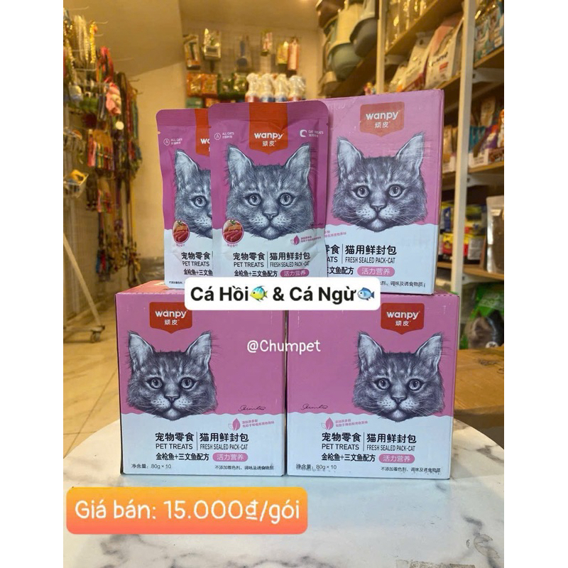 PATE cho mèo WANPY 80G