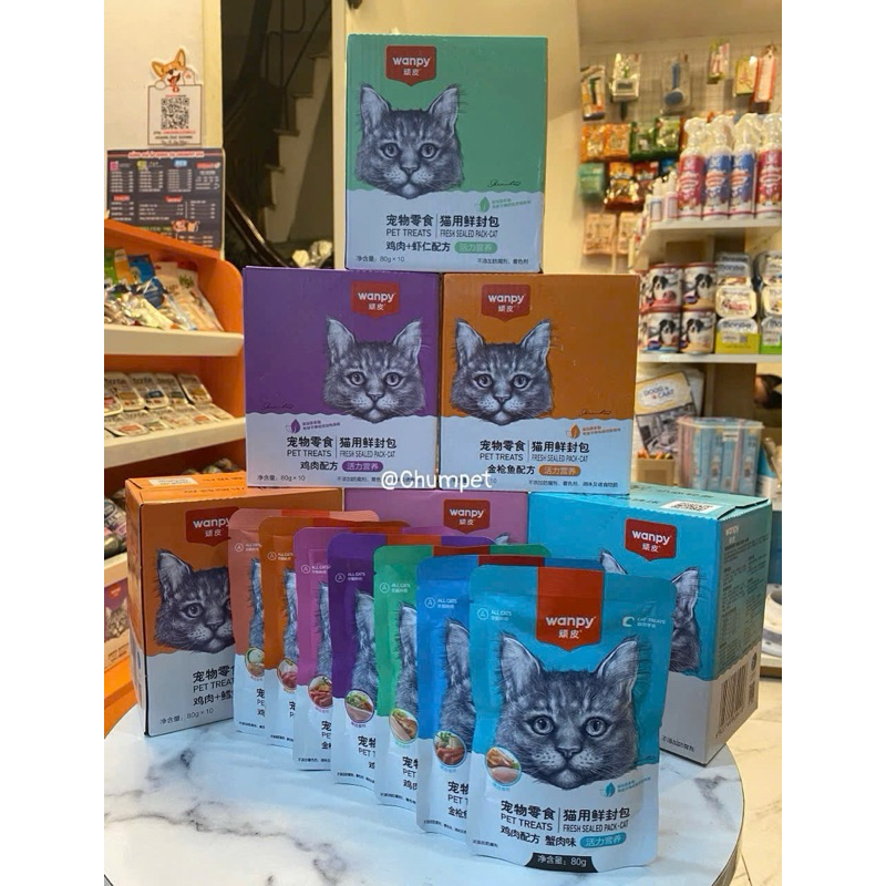 PATE cho mèo WANPY 80G