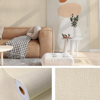 9 mét rộng 50cm Xốp Cuộn Vân Vải Dán Tường Cuộn 3D dày 2mm, Giấy dính tường cao cấp có keo sẵn, Xốp trắng nhôm vân vải