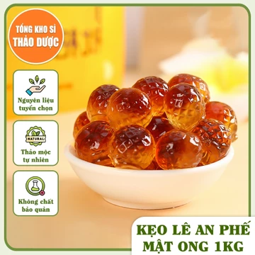 Kẹo lê an phế mật ong 1kg, kẹo ngậm ho mềm dẻo, hỗ trợ giảm ho, đau họng, tiêu đờm, bổ phế
