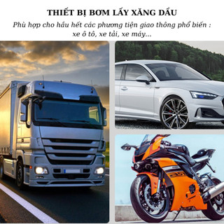 Ống bơm hút xăng dầu xe ô tô, xe tải tiện lợi, nhanh chóng, an toàn (Có van chặn, có khóa xiết)