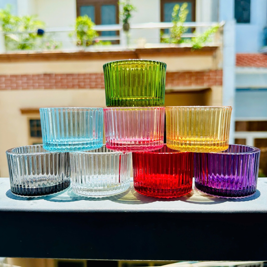 LY THỦY TINH ĐỰNG NẾN THƠM / TEALIGHT 25G (8 MÀU)