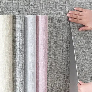 Cuộn Xốp Vân Vải Dán Tường dày 2mm Tráng Nhôm cao cấp dài 9 mét x 50cm có keo sẵn, cuộn decan dính phòng chống ẩm mốc