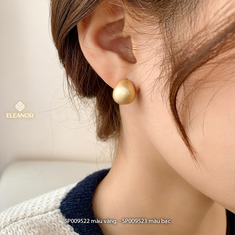 Bông tai nữ chuôi bạc 925 Eleanor Accessories hình cầu basic phụ kiện trang sức khuyên tai 9522