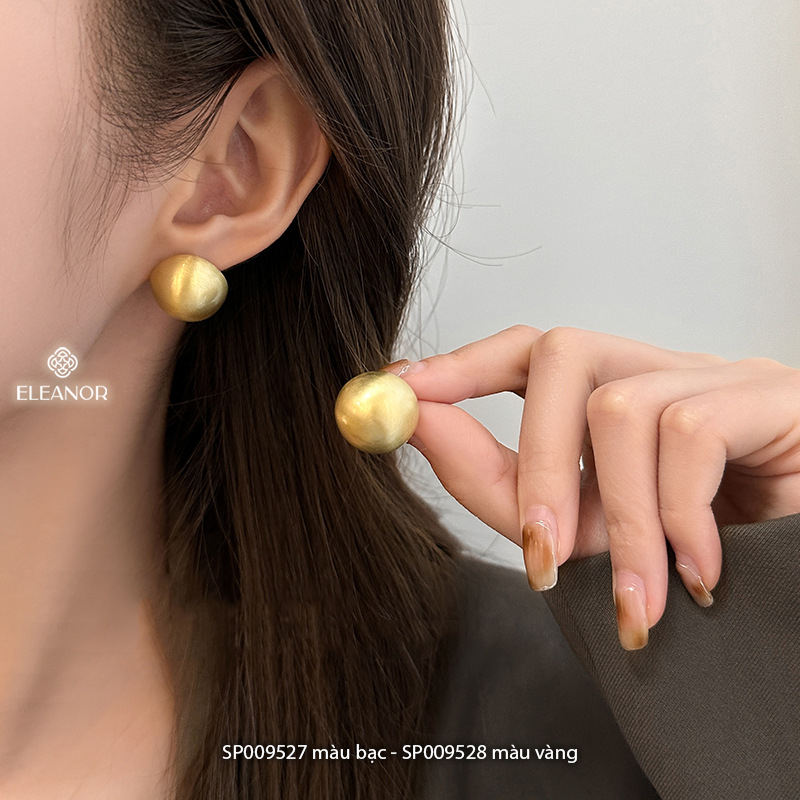 Bông tai nữ chuôi bạc 925 Eleanor Accessories hình tròn basic phụ kiện trang sức khuyên tai 9527