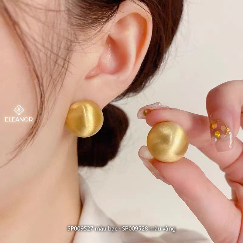 Bông tai nữ chuôi bạc 925 Eleanor Accessories hình tròn basic phụ kiện trang sức khuyên tai 9527