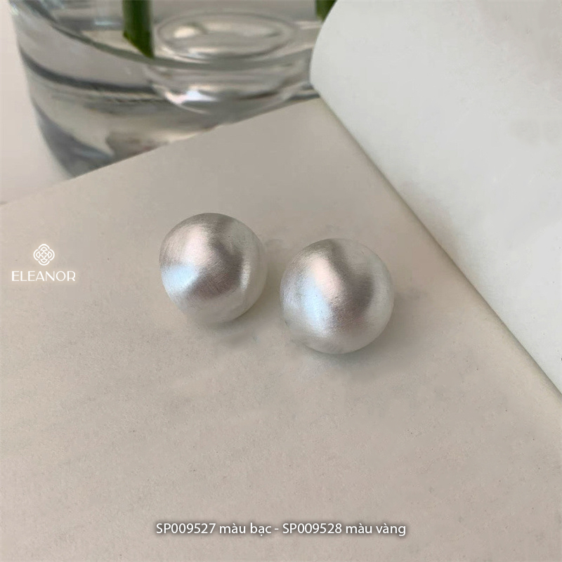 Bông tai nữ chuôi bạc 925 Eleanor Accessories hình tròn basic phụ kiện trang sức khuyên tai 9527