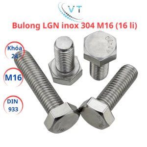 Bulong inox 304 DIN 933 M16 (30mm-150mm) LGN