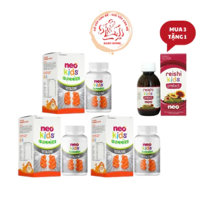 Gummies NeoKids Kẽm Hữu Cơ Neo Kids giúp trẻ ăn ngon, tiêu hóa tốt, đề kháng vững vàng Hộp 60 viên