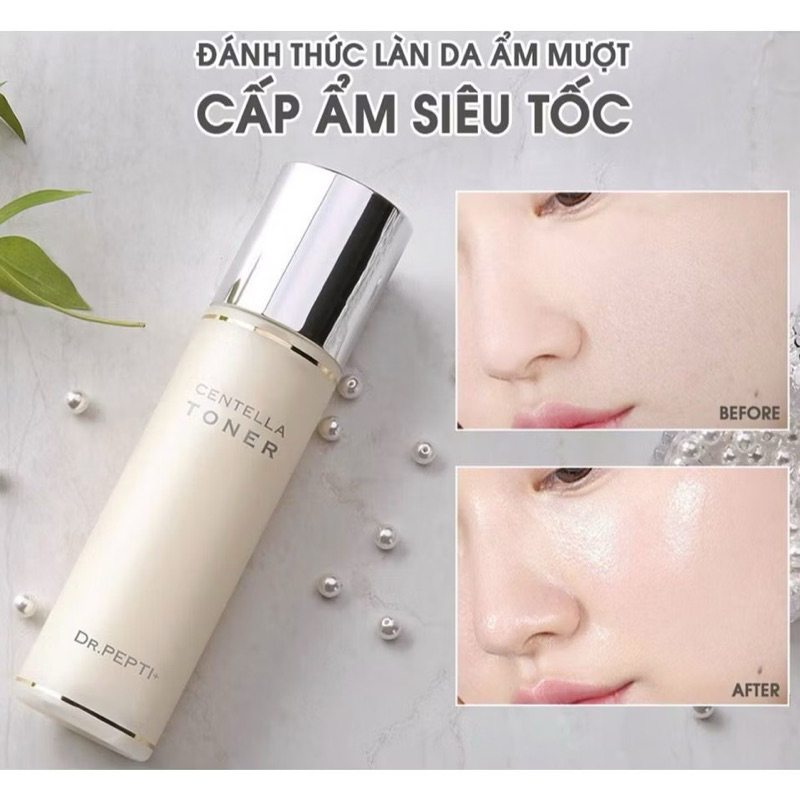 Nước Hoa Hồng Dưỡng Da Cấp Ẩm Căng Bóng Dr.Pepti Centella Toner Ex ( 180ml )