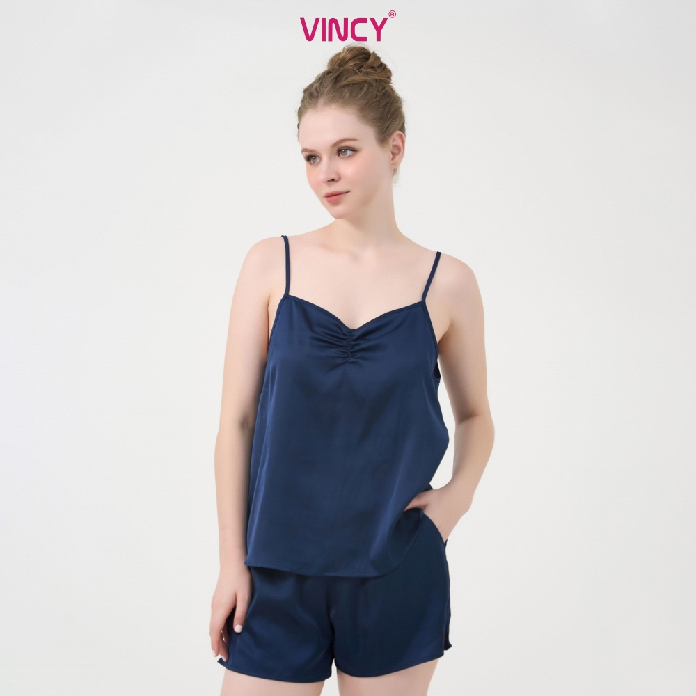 Ảnh Bộ Đồ Shorts Vải Satin Vincy BSS077W91 3