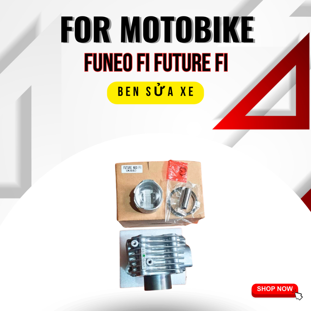 Bộ nòng (hơi) xylanh Future Neo Fi Future X Fi kèm xéc măng piston bạc ...