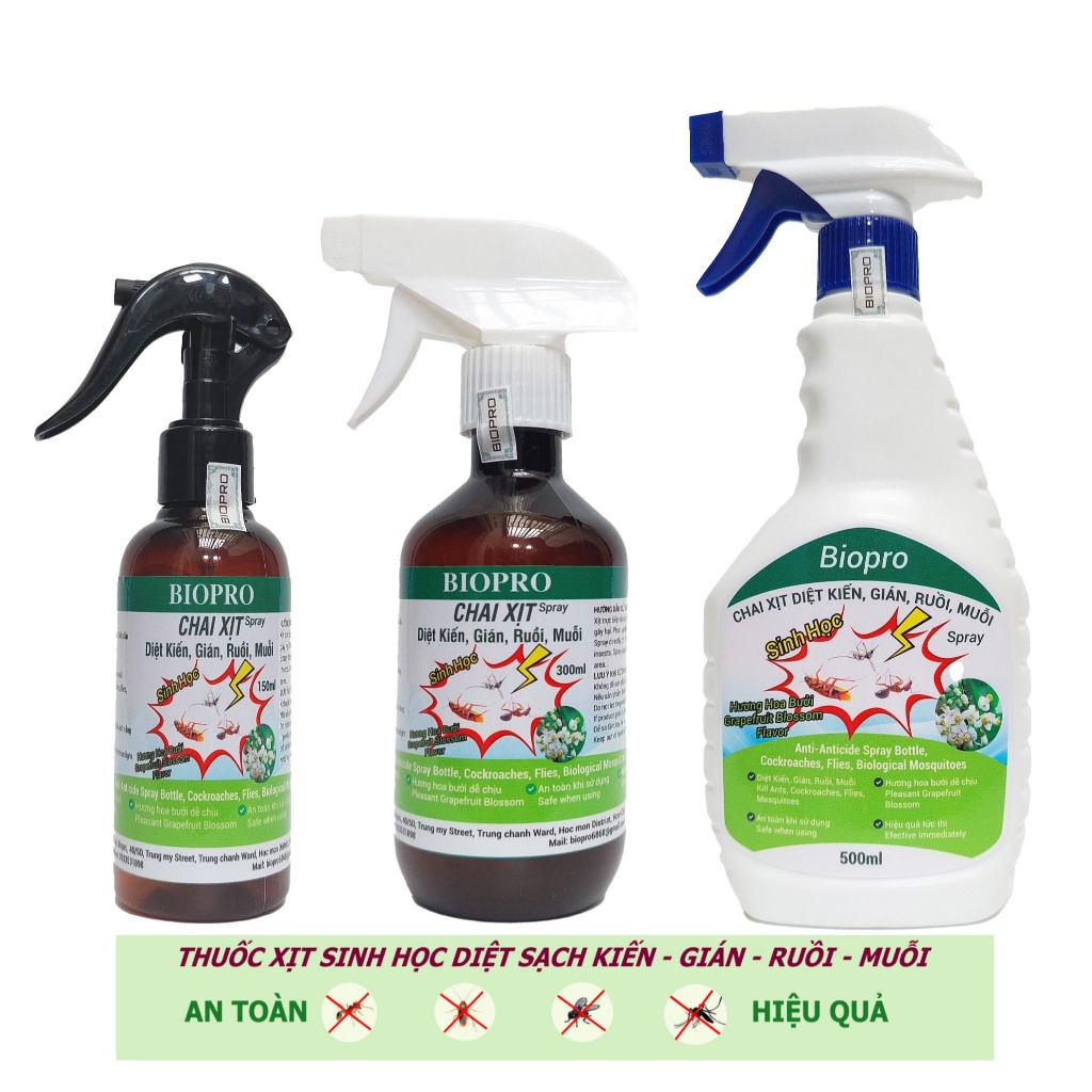 Chai xịt sinh học Diệt kiến Diệt gián Diệt ruồi Diệt muỗi Biopro Hương ...