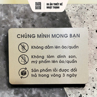 BẢNG NỘI QUY SHOP QUẦN ÁO • BẢNG QUY ĐỊNH SHOP ĐỒ • ALU NHŨ VÀNG