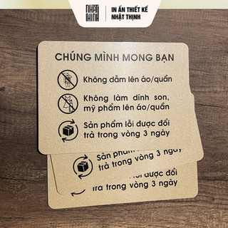 BẢNG NỘI QUY SHOP QUẦN ÁO • BẢNG QUY ĐỊNH SHOP ĐỒ • ALU NHŨ VÀNG