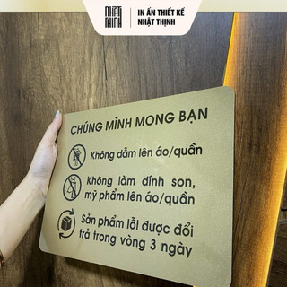 BẢNG NỘI QUY SHOP QUẦN ÁO • BẢNG QUY ĐỊNH SHOP ĐỒ • ALU NHŨ VÀNG