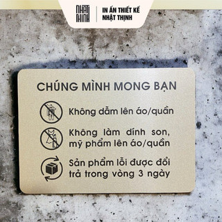 BẢNG NỘI QUY SHOP QUẦN ÁO • BẢNG QUY ĐỊNH SHOP ĐỒ • ALU NHŨ VÀNG