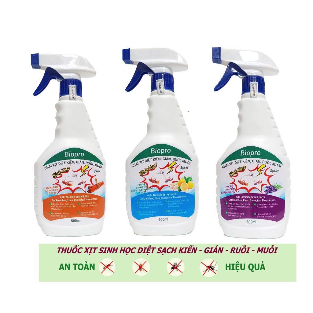 Chai dạng xịt 500ml. Diệt kiến Diệt gián Diệt ruồi Diệt muỗi Sinh học ...