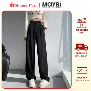 Quần Culottes Cạp Cao Gold Nhật - Dáng Suông, Sang Trọng, Dễ Phối Maybi