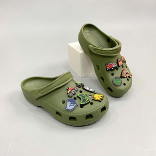Dép classic clog unisex tặng kèm jibbitz charm dầy đẹp, dép sục nam nữ classic thiết kế đúc nguyên khối siêu nhẹ