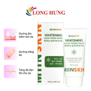 Kem dưỡng trắng nâng tông MIINSKIN Whitening Glowy Toning Cream (70ml)