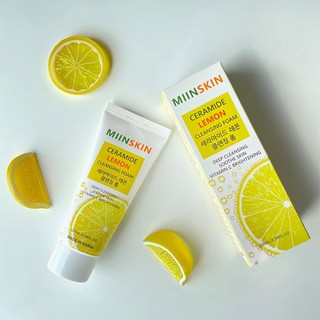 Sữa rửa mặt chanh MIINSKIN Ceramide Lemon Cleansing Foam (100ml)