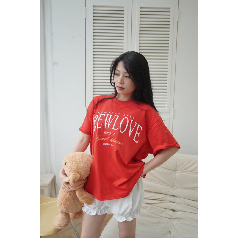 Áo thun form boxy BLACKDOKI- CREWLOVE tee cotton 280gsm tay lỡ form rộng nam nữ cổ tròn Menswear Womanswear