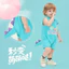 Bộ liền thân cosplay khủng long Monster có đuôi kèm tất + mũ màu xanh/ hồng cho bé trai - bé gái