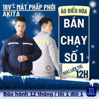 Bộ Áo Điều Hòa Nhật Bản JAPAN Cao Cấp, PIN 86.000mAh - 18V, Chất Vải 2 Lớp Dày Dặn Thấm Hút Mồ Hôi.