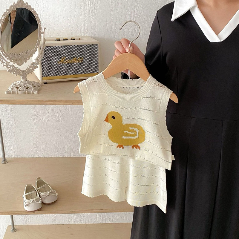 (Order) Bộ đồ sát nách có lỗ thông hơi hoạ tiết con vật vibe biển dành cho bé trai - bé gái