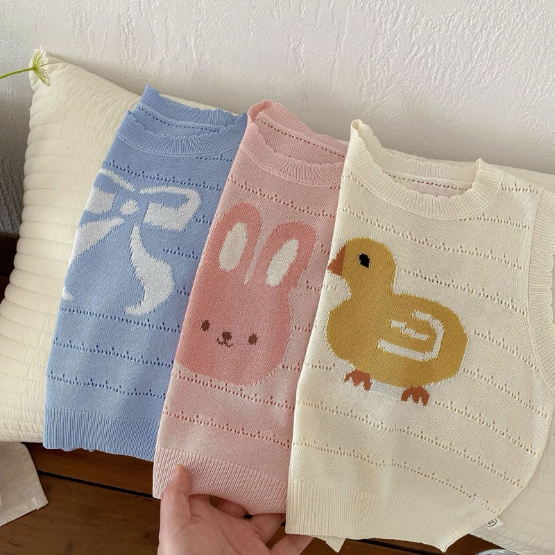 (Order) Bộ đồ sát nách có lỗ thông hơi hoạ tiết con vật vibe biển dành cho bé trai - bé gái