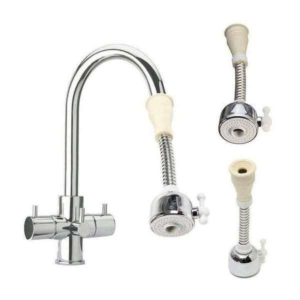 VÒI TĂNG ÁP BỒN RỬA HAI CHẾ ĐỘ, ĐẦU NỐI CAO SU SIÊU TIỆN DỤNG