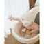 Mũ chùm đầu tắm bé 2 cục bông quấn trái tim phong cách Hàn Quốc