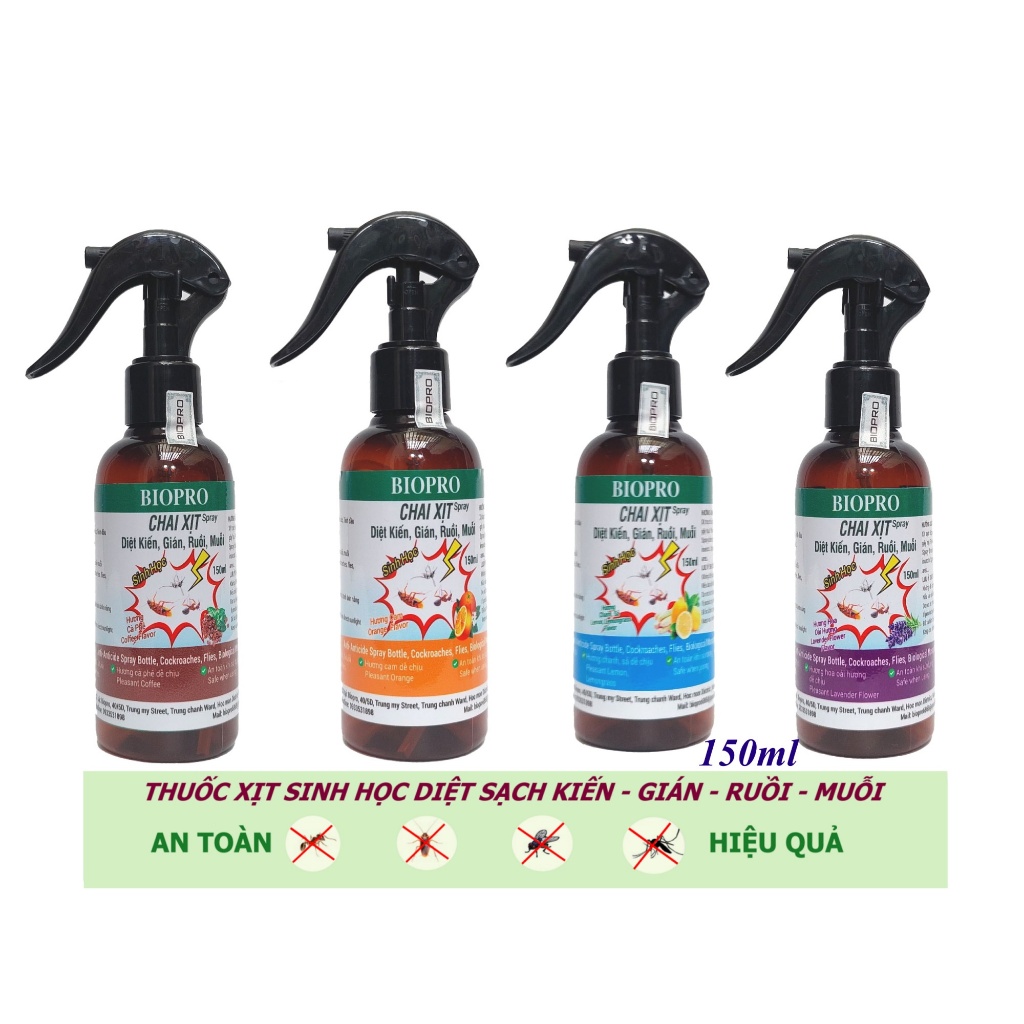 Chai dạng xịt 150ml. Diệt kiến Diệt gián Diệt ruồi Diệt muỗi Sinh học ...