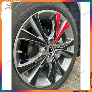 Decal dán mâm Mazda CX30 (bộ 5 bánh) - Decal cao cấp không phai màu không thấm nước