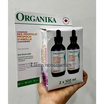 Xịt keo ong Organika Bee Propolis 30ml &100mL ; HSD 2027( made in Canada)