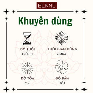 Nước Hoa Nữ Chiết White Tea BLANC PERFUME, Dầu Thơm Hương Hoa Cỏ, Nữ Tính